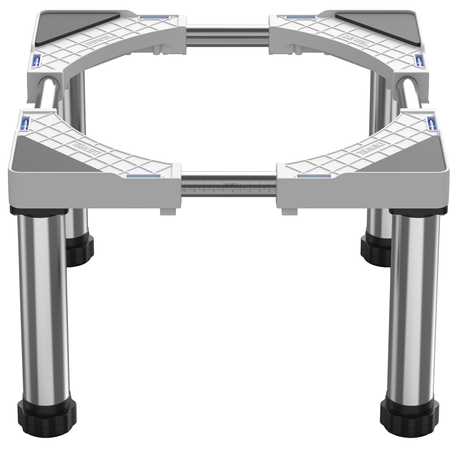 DEWEL Base for Fridge Base, Height 28-31CM, Adjustable Base for Dishwasher, Freezer, Kitchen Cabinet and Static Household Appliances 43-67CM with 4 Sturdy Feet, White