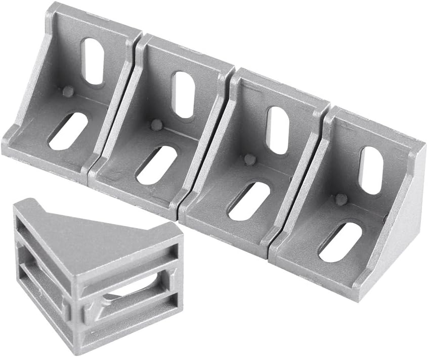 5pcs 4040 Aluminum Alloy Corner Bracket, L Shape Right Angle Joint Brace Fastener Home Hardware 40*40*35mm
