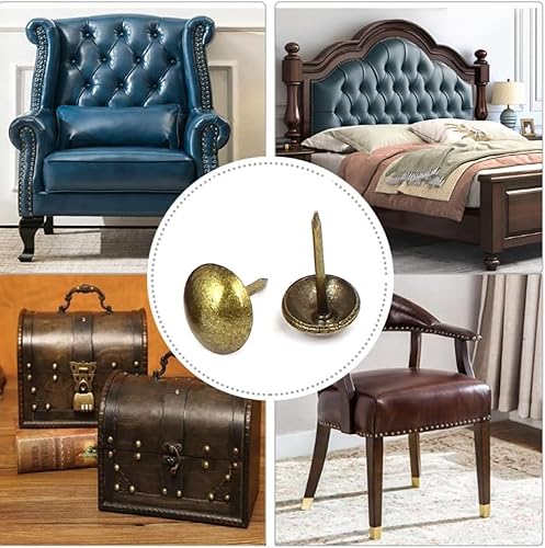 Miniatura 7 de Tachuelas de tapicería, paquete de 100, adornos decorativos de cabeza de clavo, tachuelas para muebles para sofá, silla, cama y otros muebles