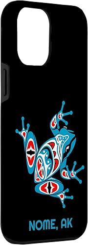 Miniatura 9 de iPhone 13 Pro Nome Alaska Red Blue Frog PNW Indian Art Native American Case