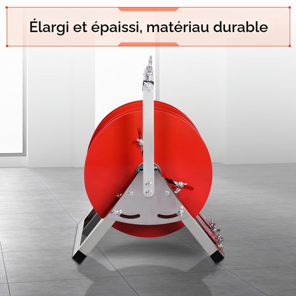 Enrouleur de Câble à 3 Roulements, Support d'enrouleur de Câble | Enrouleur de Câble en Acier Inoxydable, Enrouleur de Tuyau d'arrosage, Enrouleur de Câble, 52*28*35cm