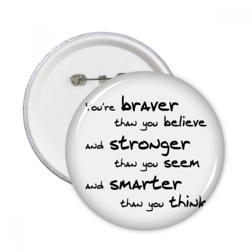Bouton rond Braver Smarter badge multicolore pour customiser vos vêtements
