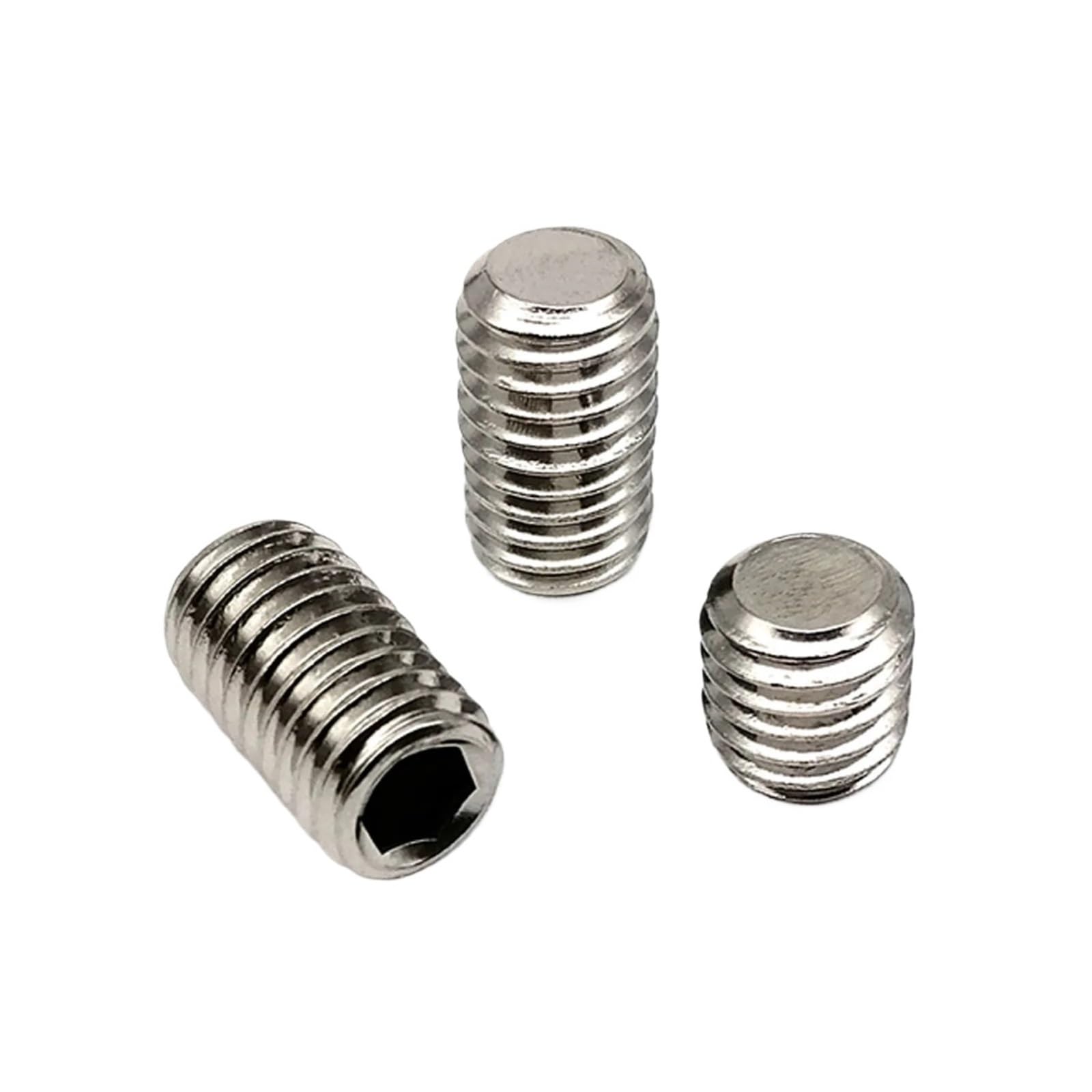 DIN913 304 Stainless Steel Black Hex Hexagon Socket Flat Point Bolt Set Screw Kit(Stainless 1500pcs)