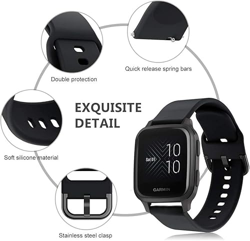 Miniatura 9 de ViCRiOR Bandas compatibles con Garmin VenuVenu SqVenu Sq 2  Venu 2 Plus Smart Watch, 6 piezas de silicona suave sin decoloración patrón impreso