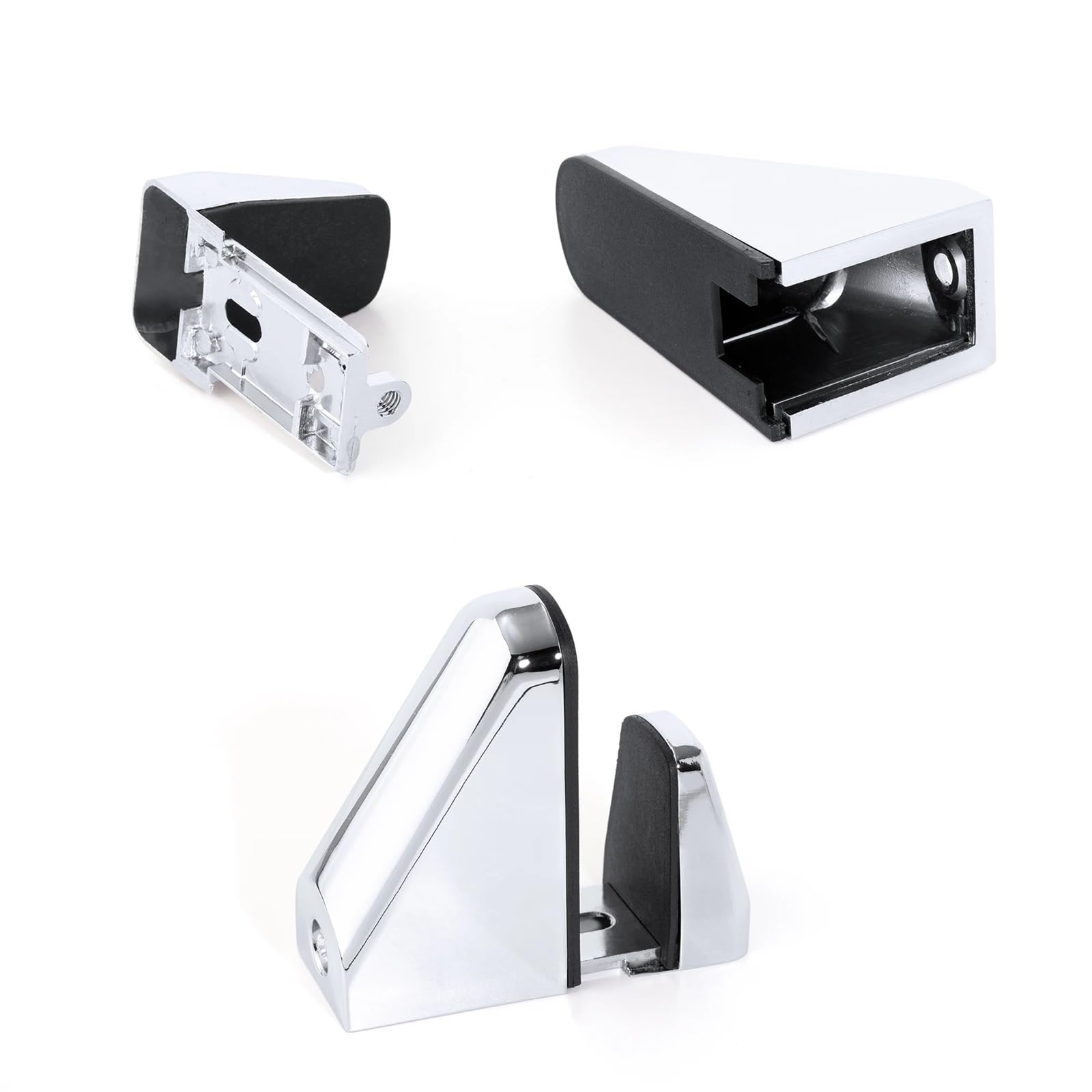 Glasklemme, verstellbare Regalstütze, schwebende Metallregal-Clips for hölzerne Bücherschränke, Garderoben-Display-Stützen(4 Pieces)