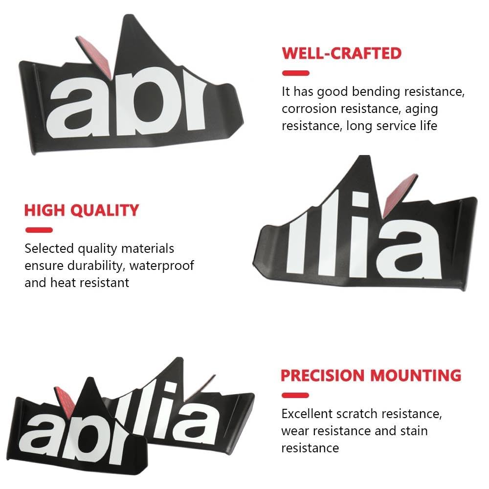 Kit Ailerons Aérodynamiques Pour Aprilia RS457 2024 | 4 Pièces | Matière ABS | Améliore Stabilité Et Look | Facile à Coller - 7