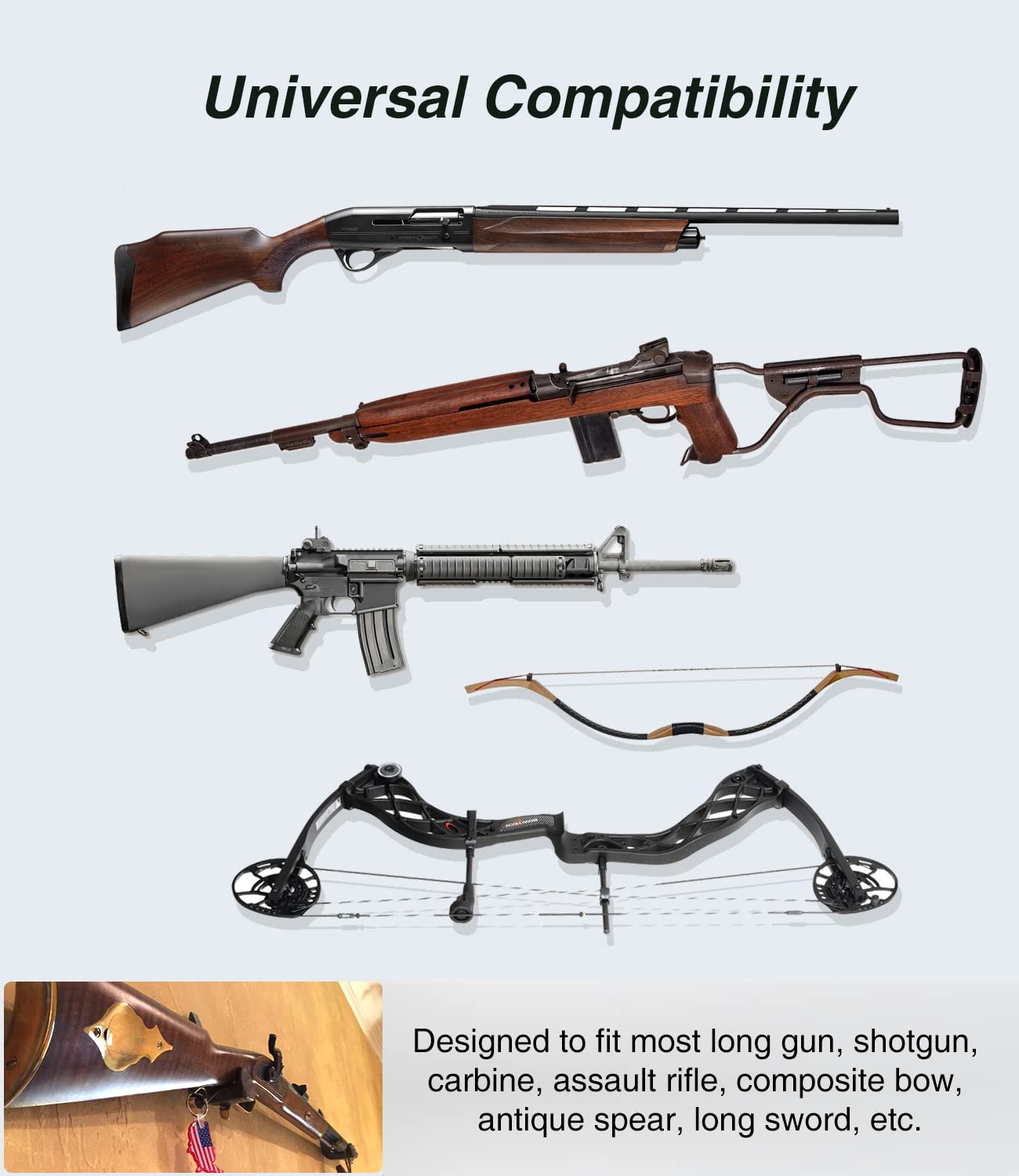 鉄砲のハンガー Amazon.com: sixcow 2 Pack Railroad Spike Gun Rack Hanger Hook