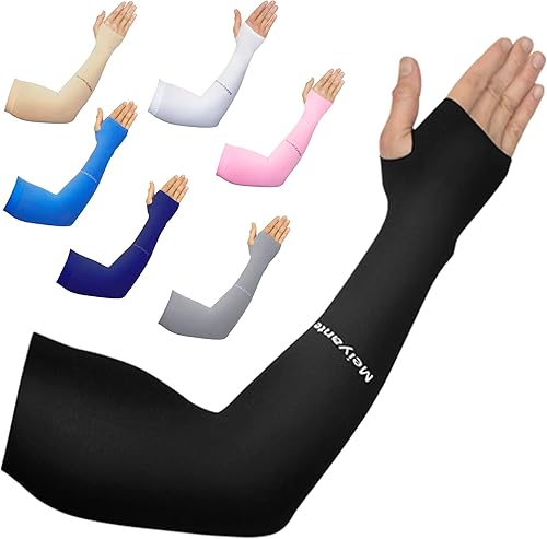 Mangas de brazo para hombres y mujeres, 1 par de mangas largas, protección solar UV UPF 50, para cubrir las mangas de los brazos