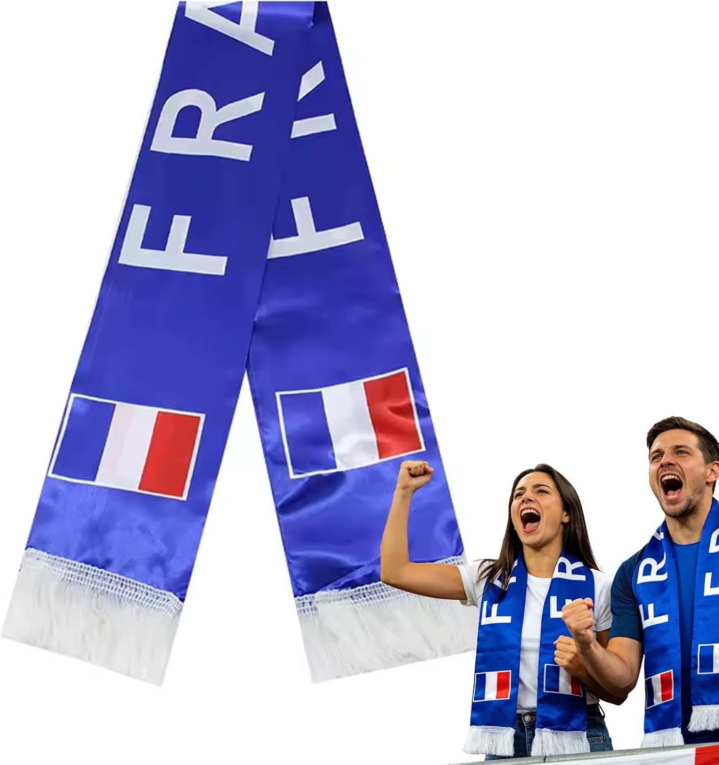 World Cup 2026 Soccer Scarf, Choose Your Country! Double Sided National Team Flag Print Fan Souvenir