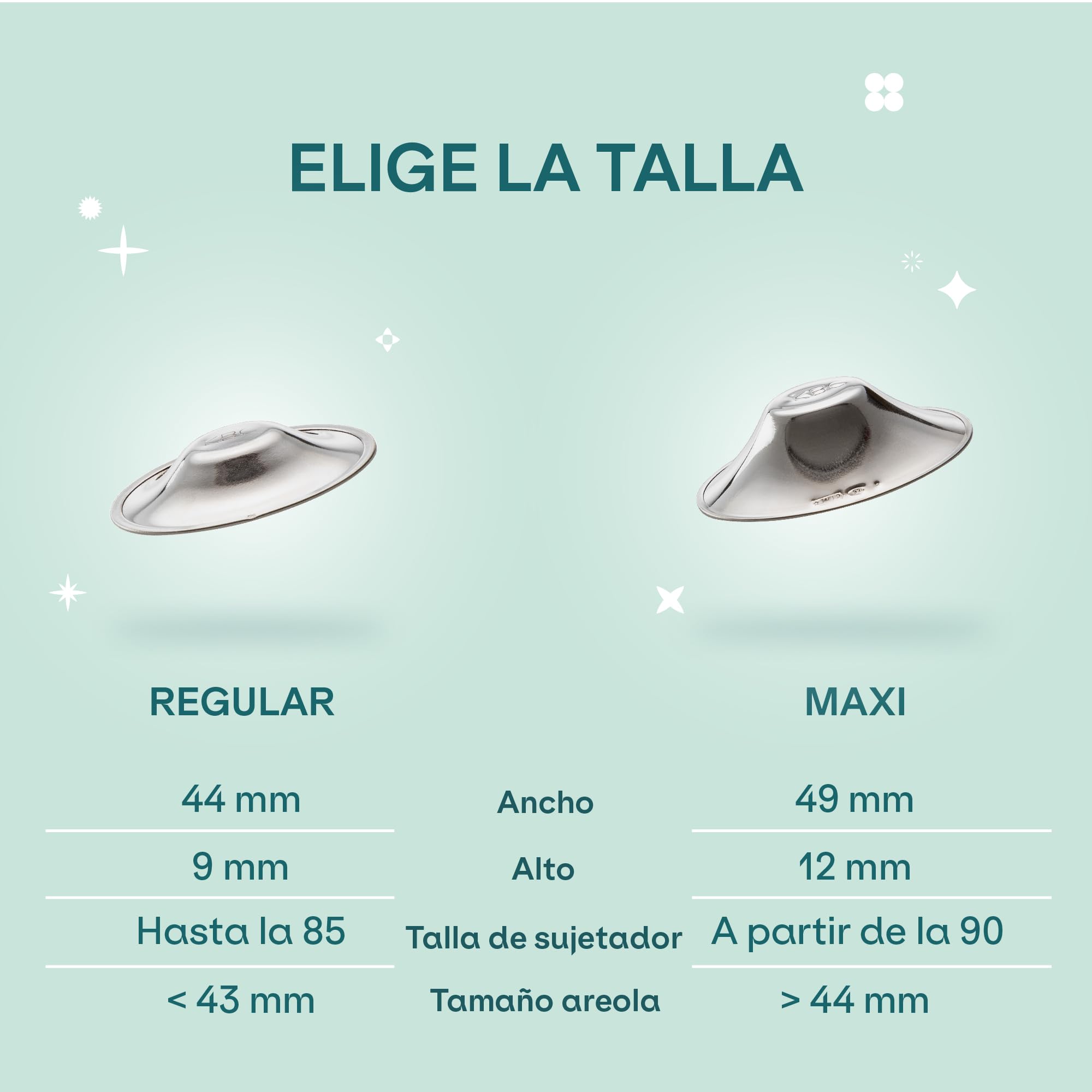 Tapones para pezones Koala Babycare 100% de Plata, sin níquel para la prevención y el tratamiento de grietas en los senos durante la lactancia | Clase 1 dispositivo médico Koala Silver Cup