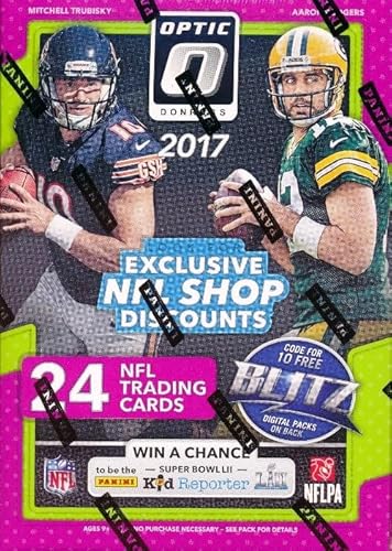 2017 Donruss Optic Football EXCLUSIVE Factory Sealed Retail Box with (6) ROOKIES & (6) PARALLELS/INSERTS! Look for Rookies & Autographs of Deshaun Watson, Alvin Kamara & Many More!