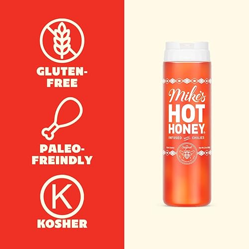 Miniatura 5 de Mikes Hot Honey Botella de chef de 24 onzas paquete de 1 miel picante con una patada dulzura y calor miel 100 pura sin gluten y paleo más que salsa