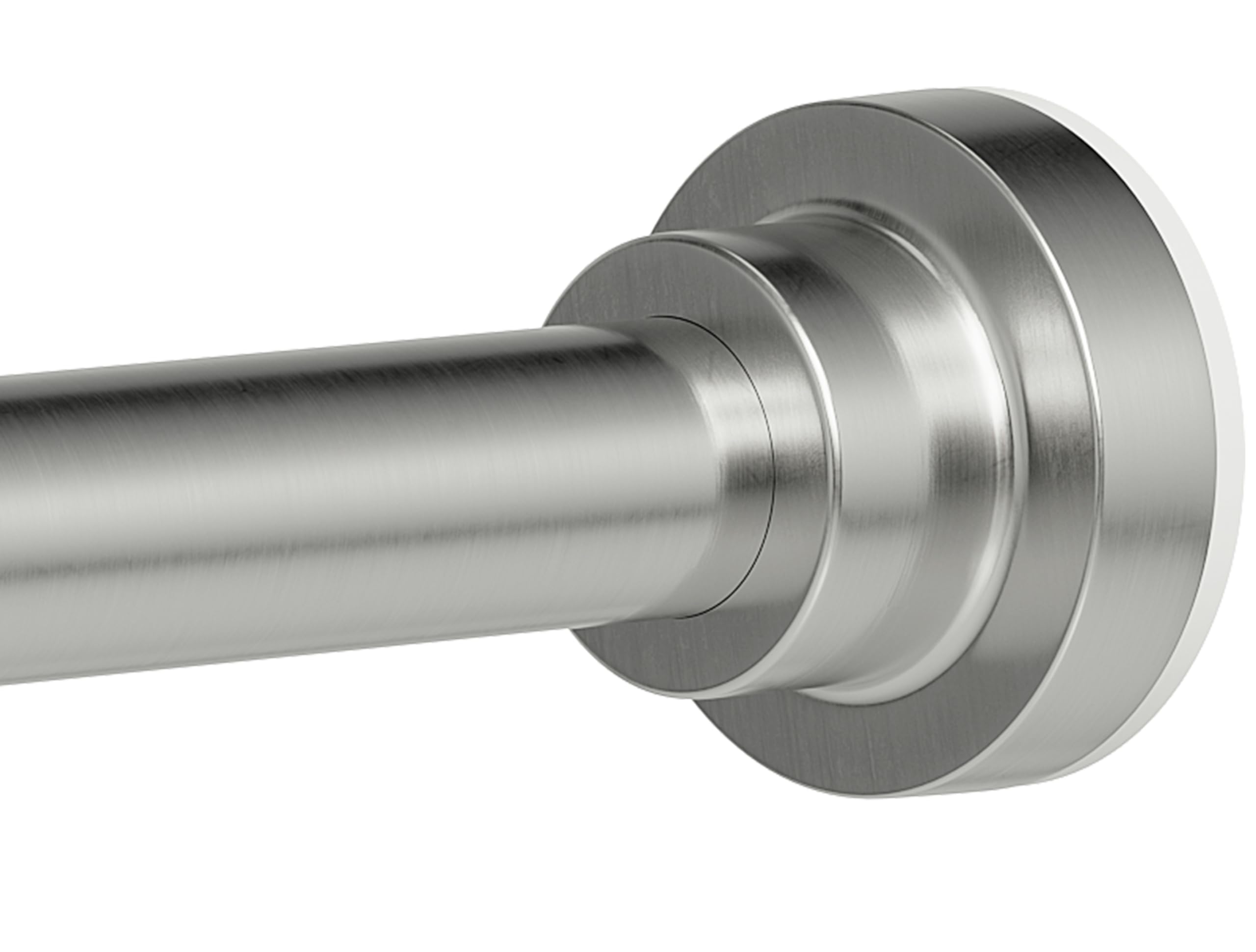 DYHOME Shower Curtain Rod, 1" Dia Heavy Duty Tension Shower Rod, 32-75 inch Adjustable Spring Tension Shower Curtain Rods for Bathroom, Shower Stall, Non Slip, No Rust, No Drill, Brushed Nickel