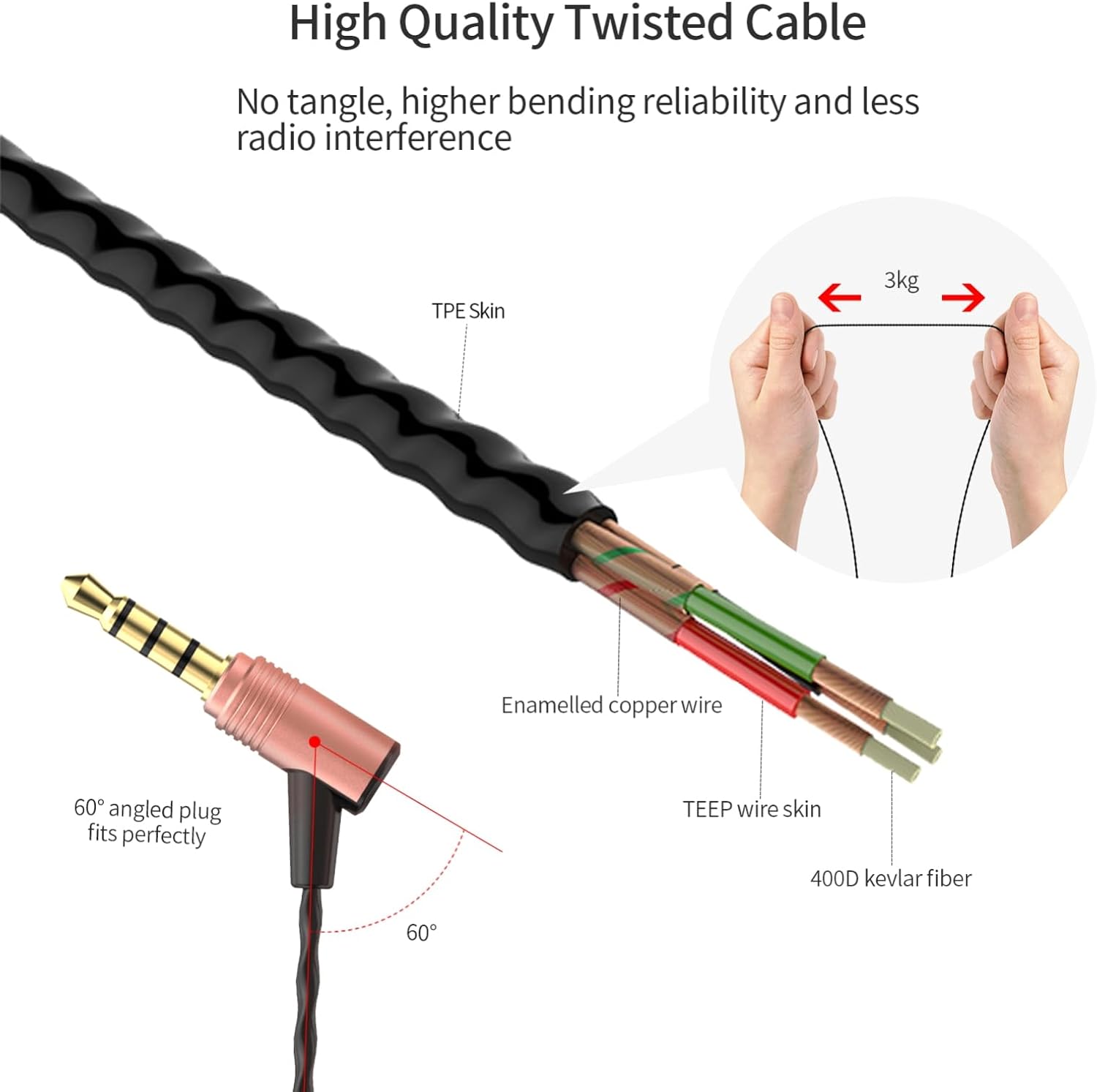 SoundMAGIC E50C Wired Earbuds with Microphone in Ear Monitor HiFi Earphones Good Noise Isolating Headphones Comfortable Fit Black Gold