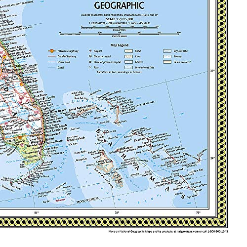 Natl Geographic Society Maps RE00602987 National Geographic United States Classic Enlarged Wall Map thumb #4