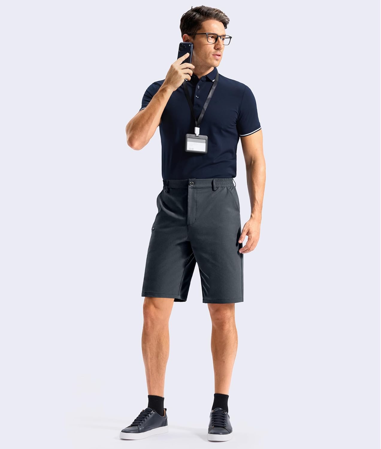 Soothfeel Men's Casual Shorts with 5 Pockets 7"/ 9" Golf Shorts Stretch Quick Dry Lightweight Work Dress Hiking Shorts - Image 3
