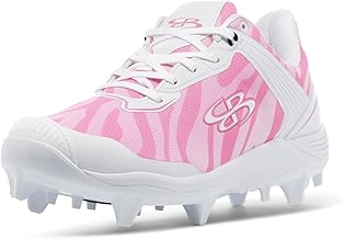 Boombah Viper Women's Molded Cleat - Zebra Pitching Toe - Multiple Color Options - Multiple Sizes