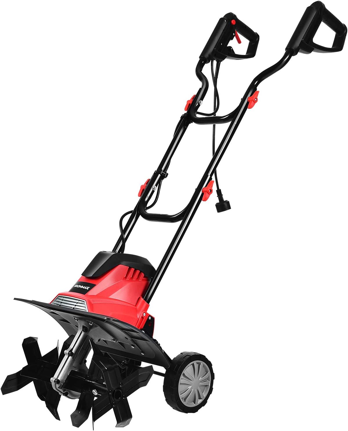 10 Amp Electric Tiller, Corded Rototiller Tool w/ Foldable Handle & 4 Tines, 14-Inch Tilling Width, Lightweight Garden Cultivator for Lawn Digging Soil