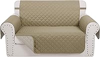 Vista 1 de Fundas reversibles para sofá biplaza, protector de muebles (sofá biplaza, camello/beige)