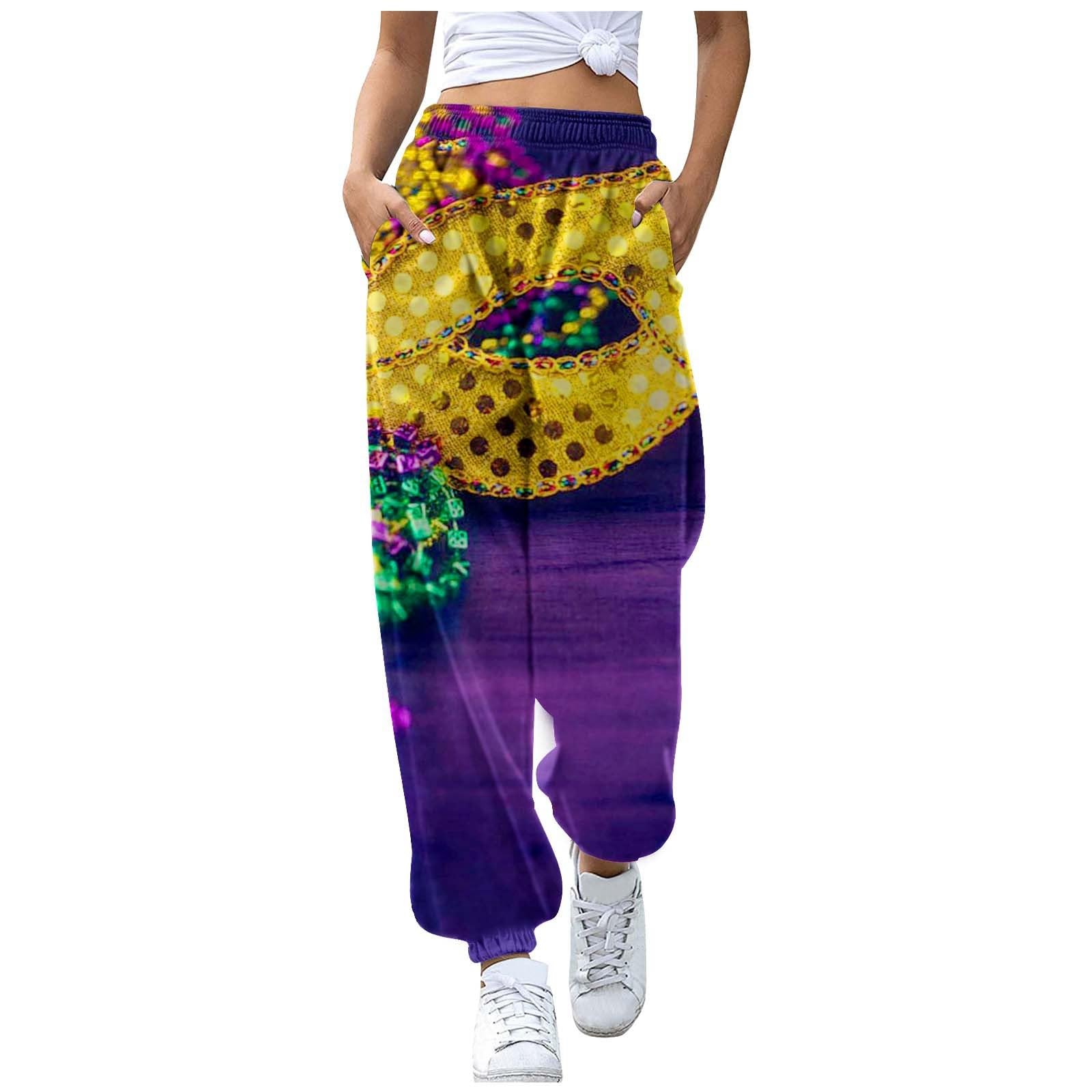 Womens Fashion Casual New Mardi Digital Printed High Waisted Haren Pants Casual Pants Casual Pants Women Plus
