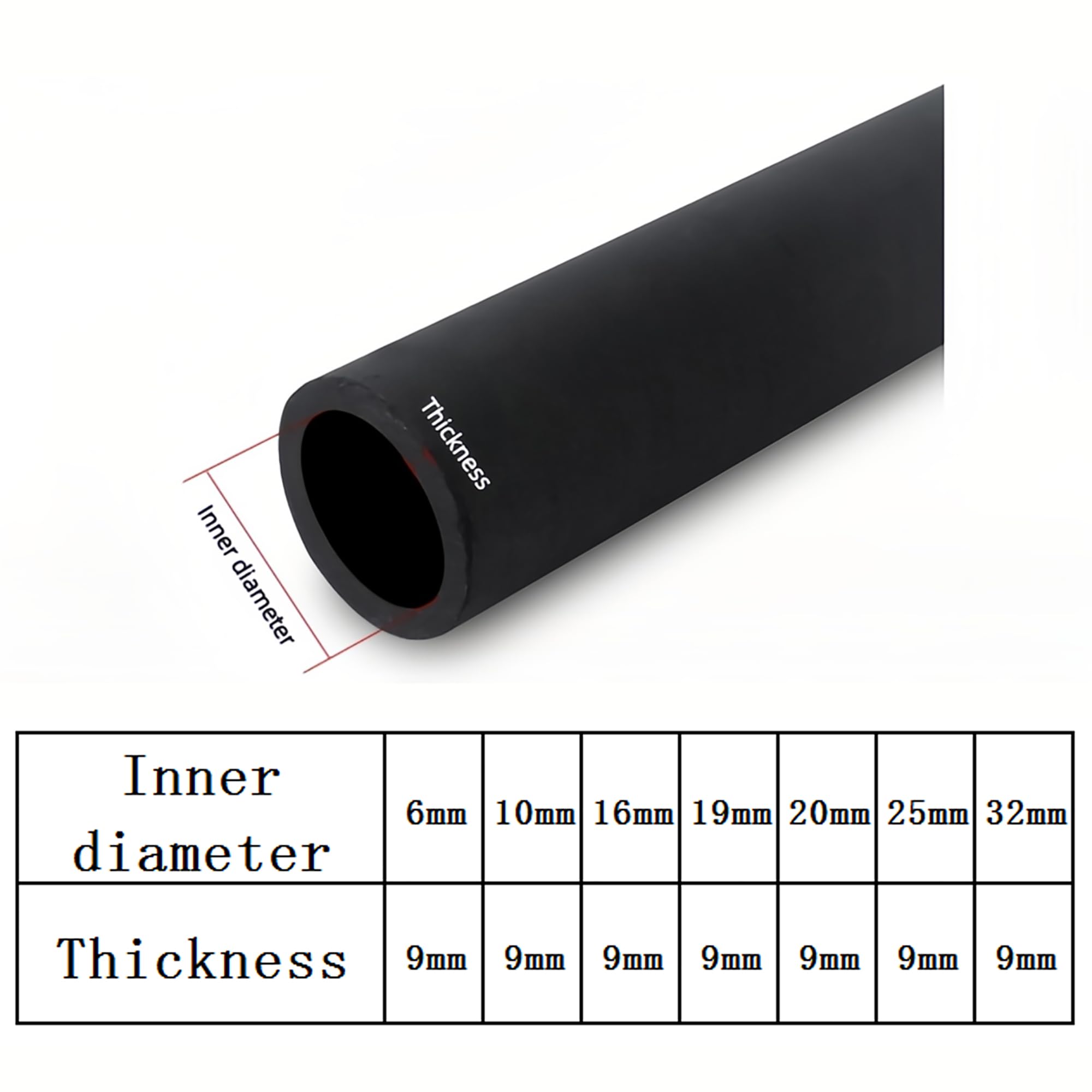URBEST Pipe Insulation Tubing: 6ft Heat-Resistant Grip Sleeve 1/4 X 3