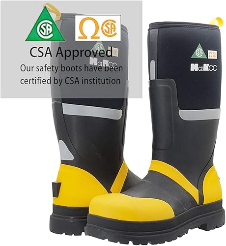 Miniatura 6 de MCIKCC Botas de trabajo impermeables de seguridad con puntera de acero, construcciones industriales profesionales, botas de goma de neopreno,