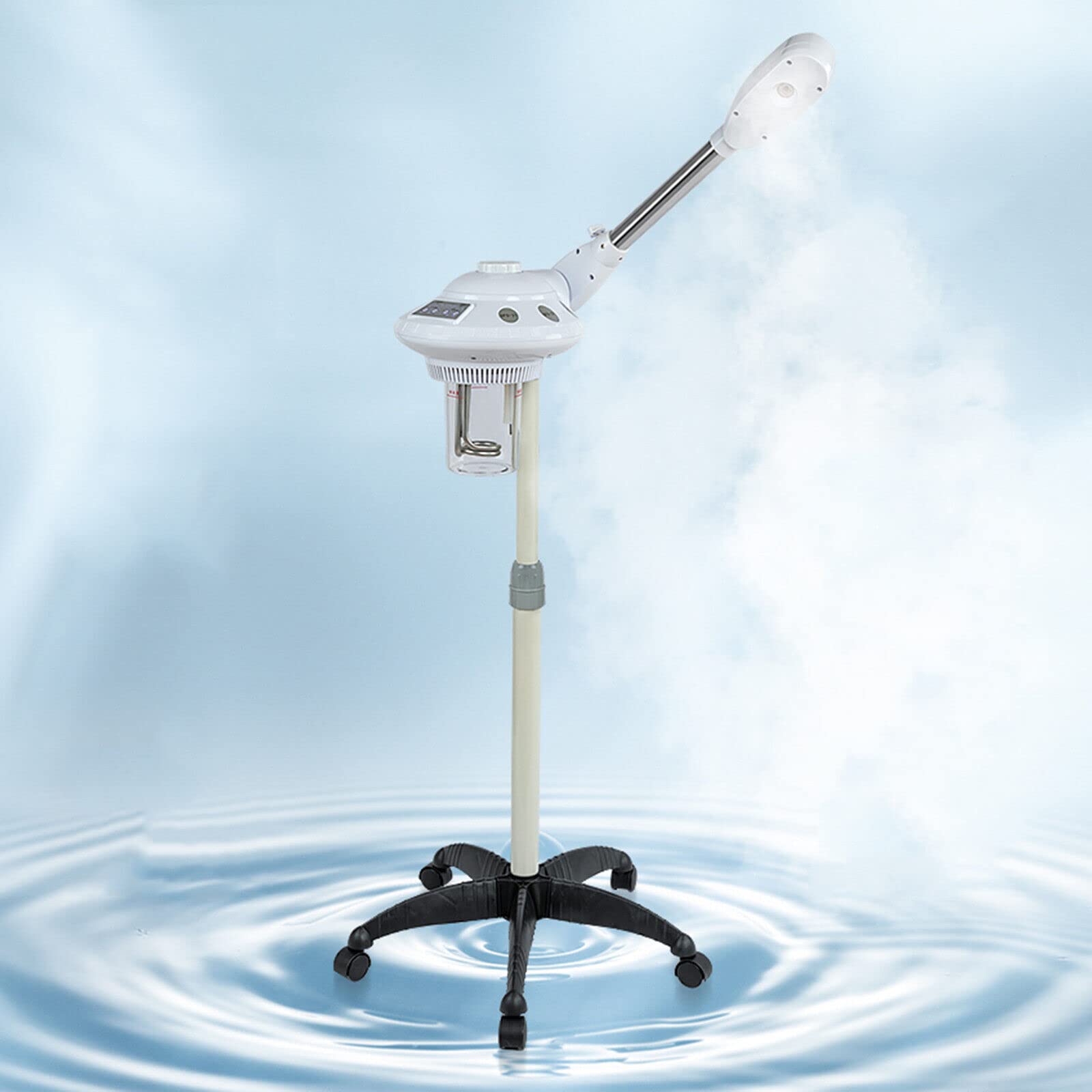 750 W, vaporizzatore facciale, vaporizzatore, vaporizzatore, vaporizzatore viso con ruote mobili, funzione ozono SPA
