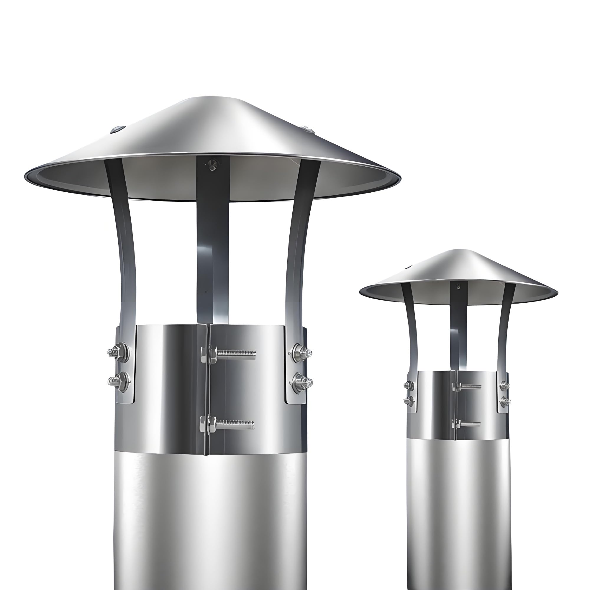 KGLHJDY Chimney Cap Tapered Top Chimney Cowl Ø 75mm-315mm Stainless Steel Adjustable Roof Rain Cover, Stove Pipe Caps for Flue(210mm/8.3in)