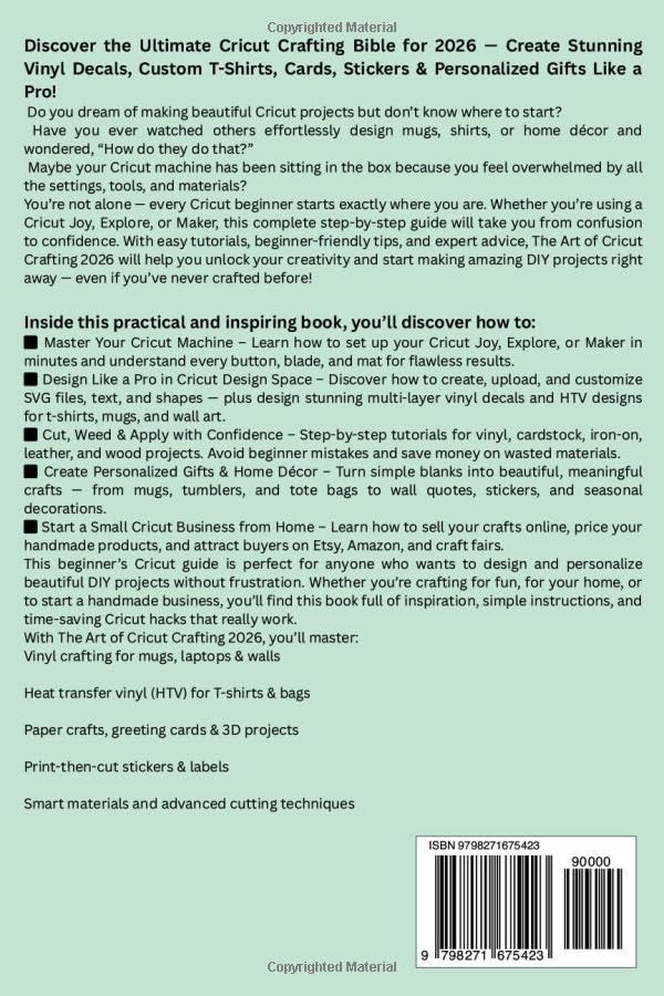 The Art of Cricut Crafting 2026: A Complete Beginner’s Guide to Designing, Cutting, and Personalizing Projects for Gifts, Home Décor, and Everyday Creativity - Image 2