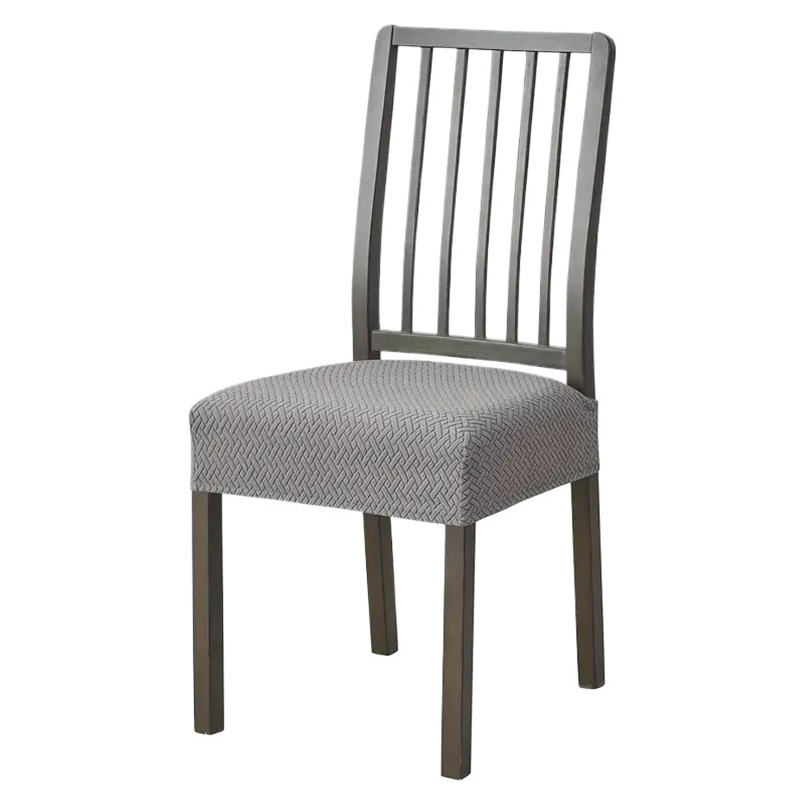 FVDZRFIE Chair Covers 1/4/6pcs Jacquard/Velvet Chair Seat Cover Stretch Removable Chair Slipcover Upholstered Dining Room Seat(Color 3,4pcs)