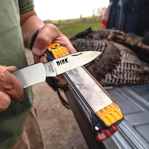 Miniatura 5 de DIRK - Cuchillo de bolsillo de acero inoxidable de 6.75 pulgadas (6.7 in)  Diseño compacto con hoja de 2.75 pulgadas que se pliega en el mango de 4