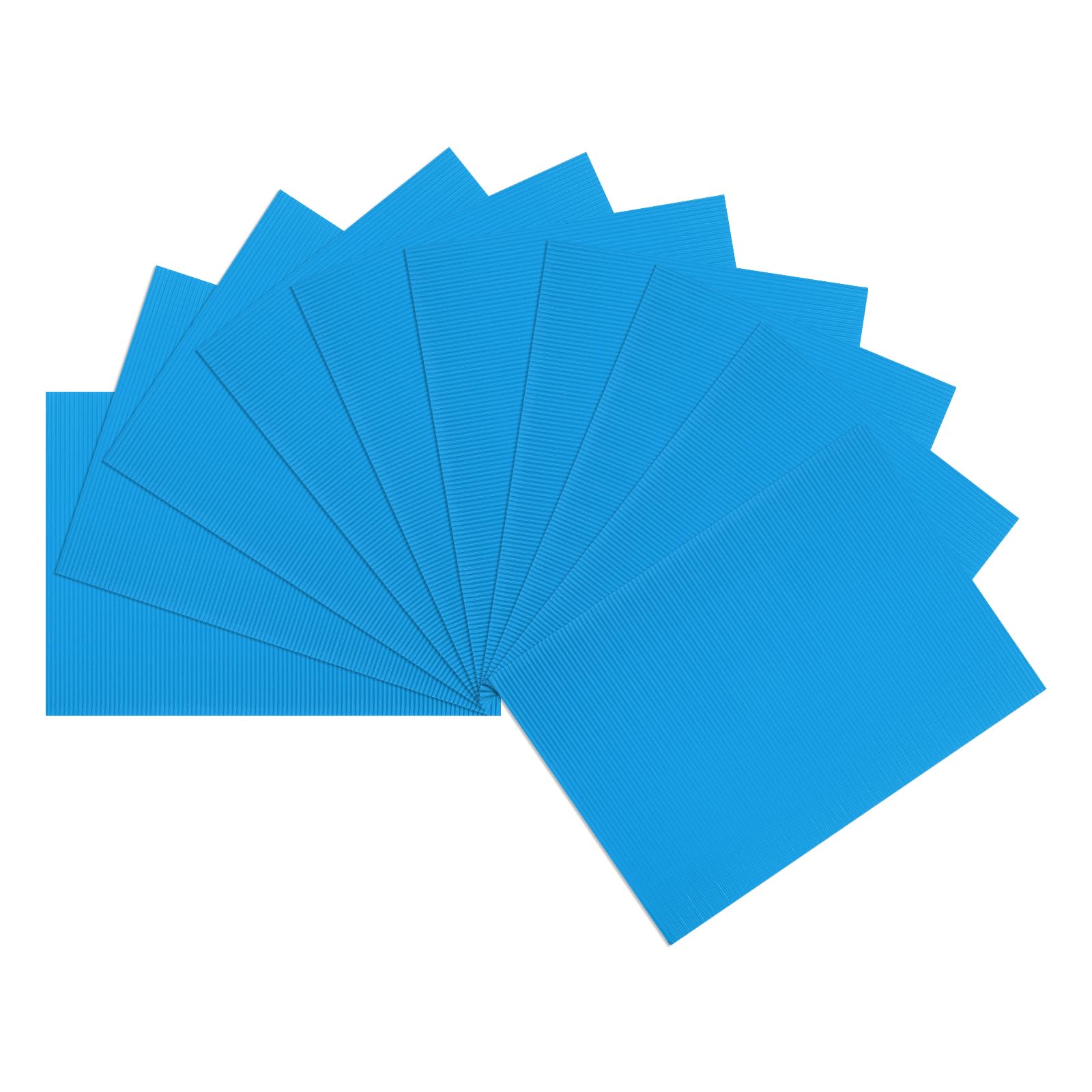 uxcell 10pcs Corrugated Cardboard Paper Sheets,Sky Blue,14 inch x 10inch,for Craft and DIY Projects