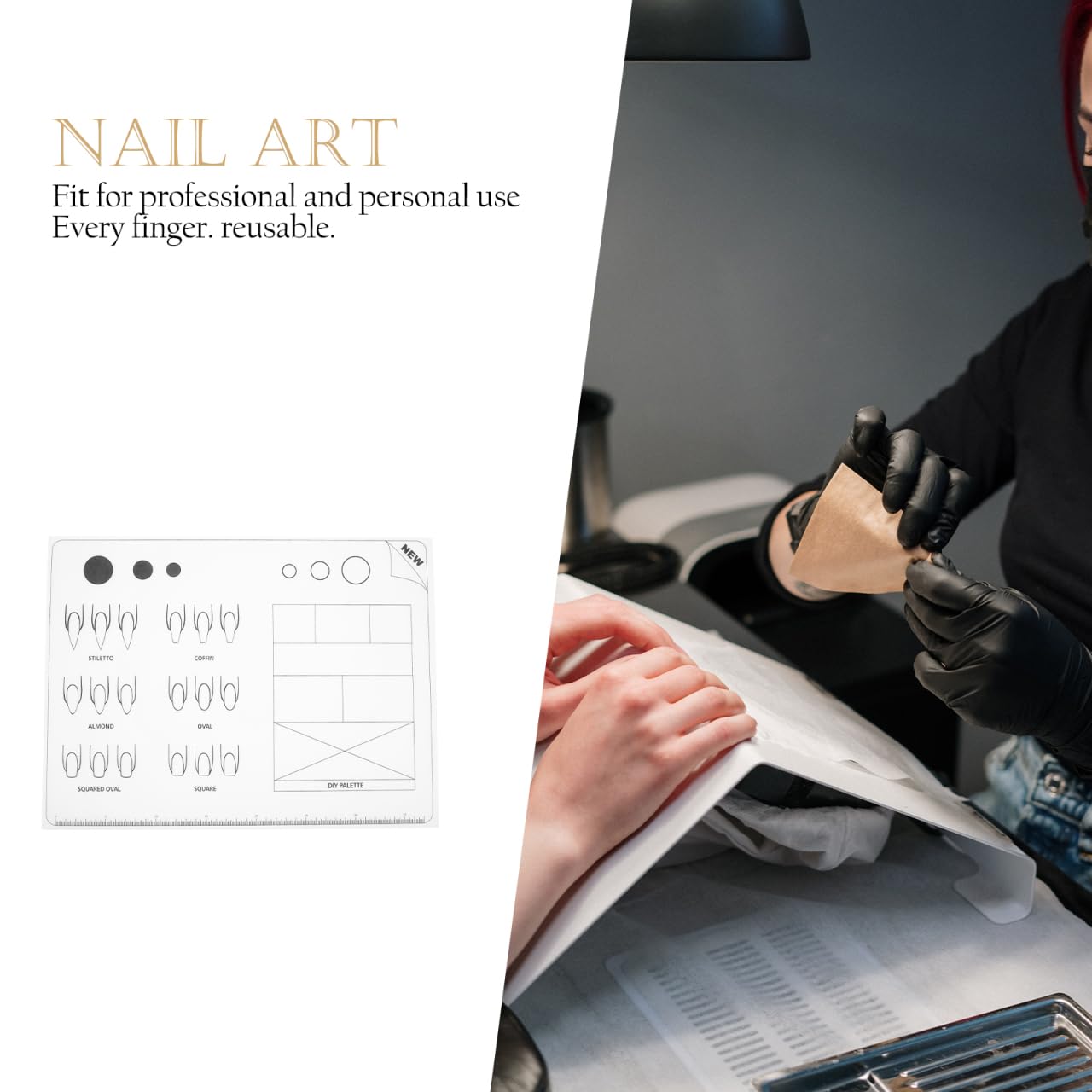 Ipetboom Alfombrilla De Silicona Para Práctica De Uñas Acrílicas 15.7X11.8 Pulgadas Estera Arte Uñas Entrenamiento Profesional Para Técnicos Y Aprendizaje Nail Art