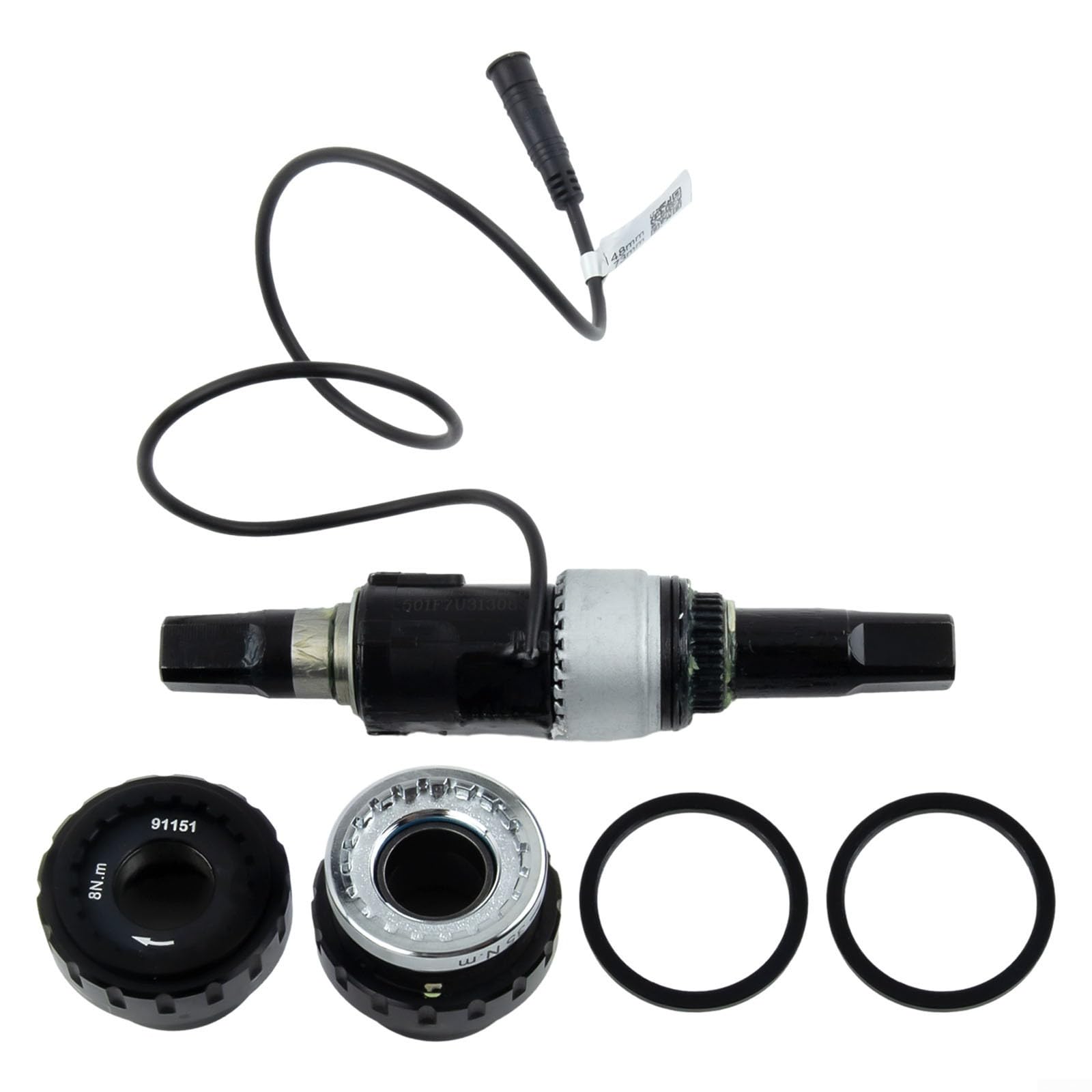 DAZZLEEX Bafang-kompatibler Drehmoment-Mittelachsensor, 73 mm, Elektro-Fahrradunterstützung, 6-poliges Kabel, SR PA231.32.ST.C Mittelmotor-Ersatz, Schwarz