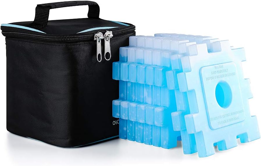 OICEPACK Ice Pack Lunch Bag, Slim Gel Freezer Packs Reusable & Long