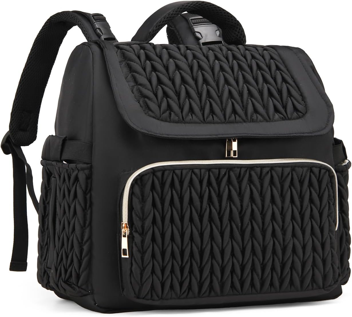 Awanhe Diaper Bag Backpack, Baby Bag with Changing Pad, Travel Waterproof Diaper Bag Tote, Newborn Essentials Must Haves, Luxury baby shower gifts for boys & Girls, Black