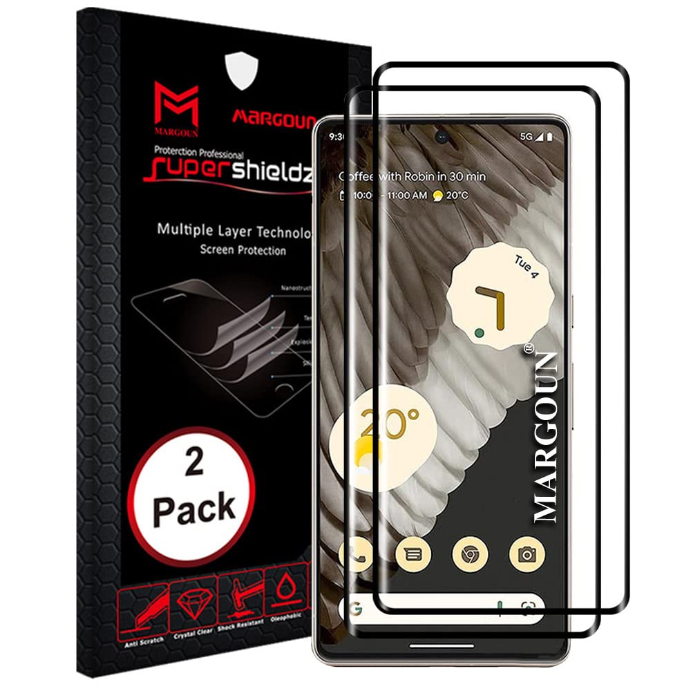 MARGOUN 2 Pack for Google Pixel 7 Pro Screen Protector Tempered Glass, Protective Film Easy Installation Anti Scratch Bubble Free (Google Pixel 7 Pro)