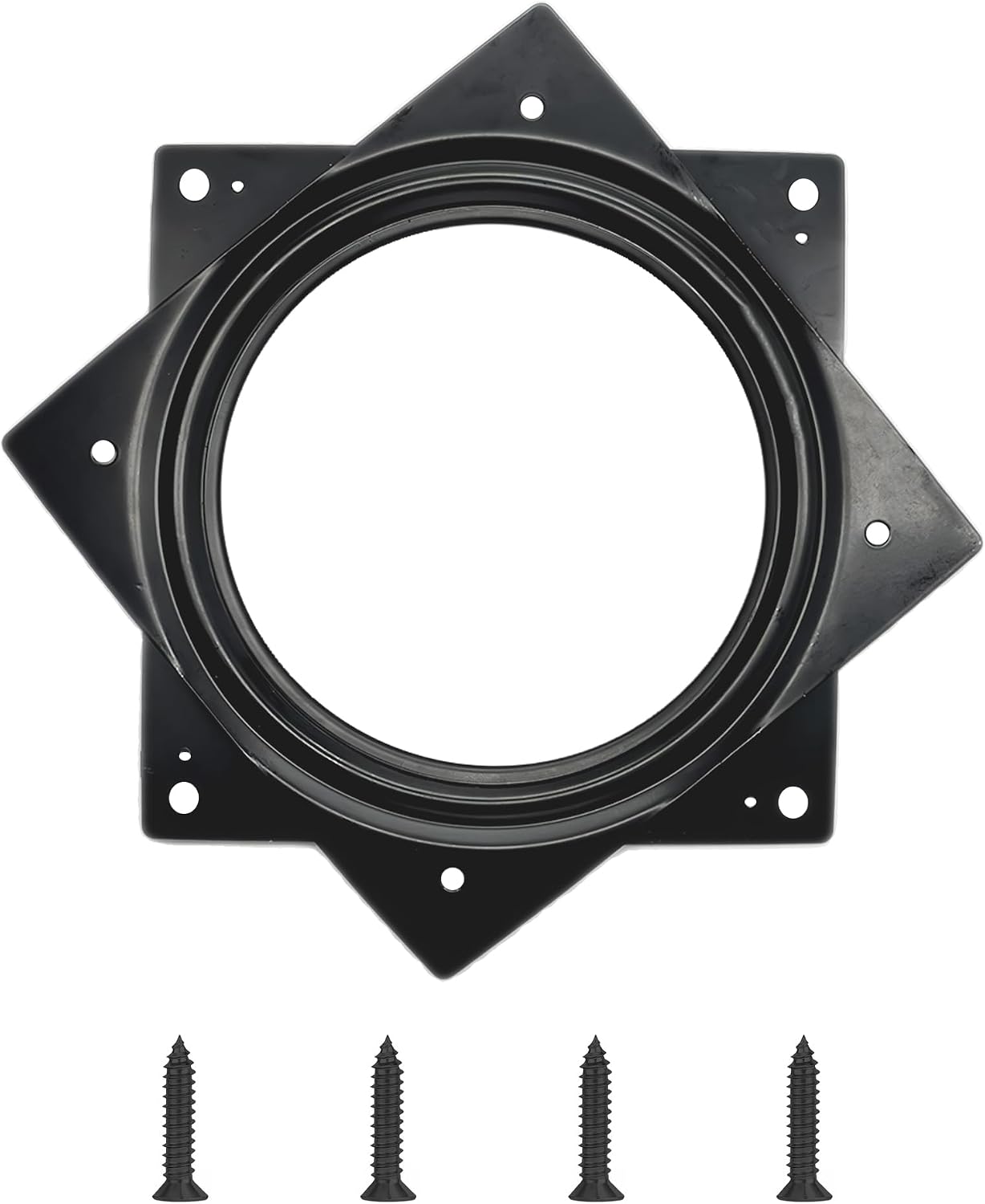 6 Inch Black Lazy Susan Turntable 500 LBS Steel Ball Bearing, Heavy Duty Rotating Swivel Plate for Kitchen Cabinet Table, 360° Smooth Rotation Base for TV Monitor Craft Projects