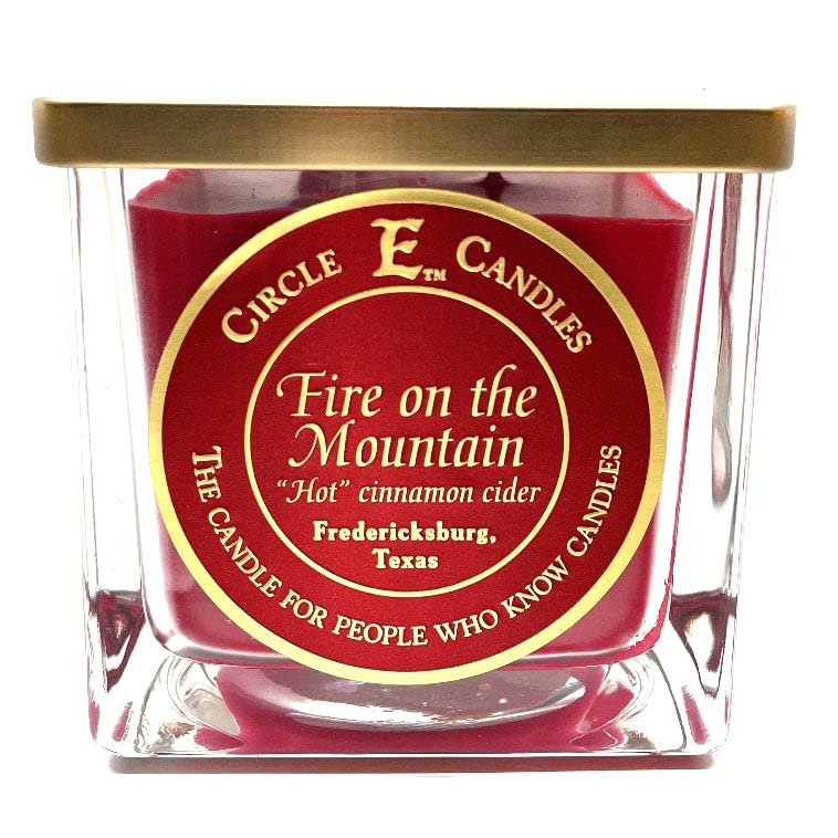 Circle E Candles, Fire on The Mountain Scent, Medium Size Jar Candle, 22oz, 2 Wicks