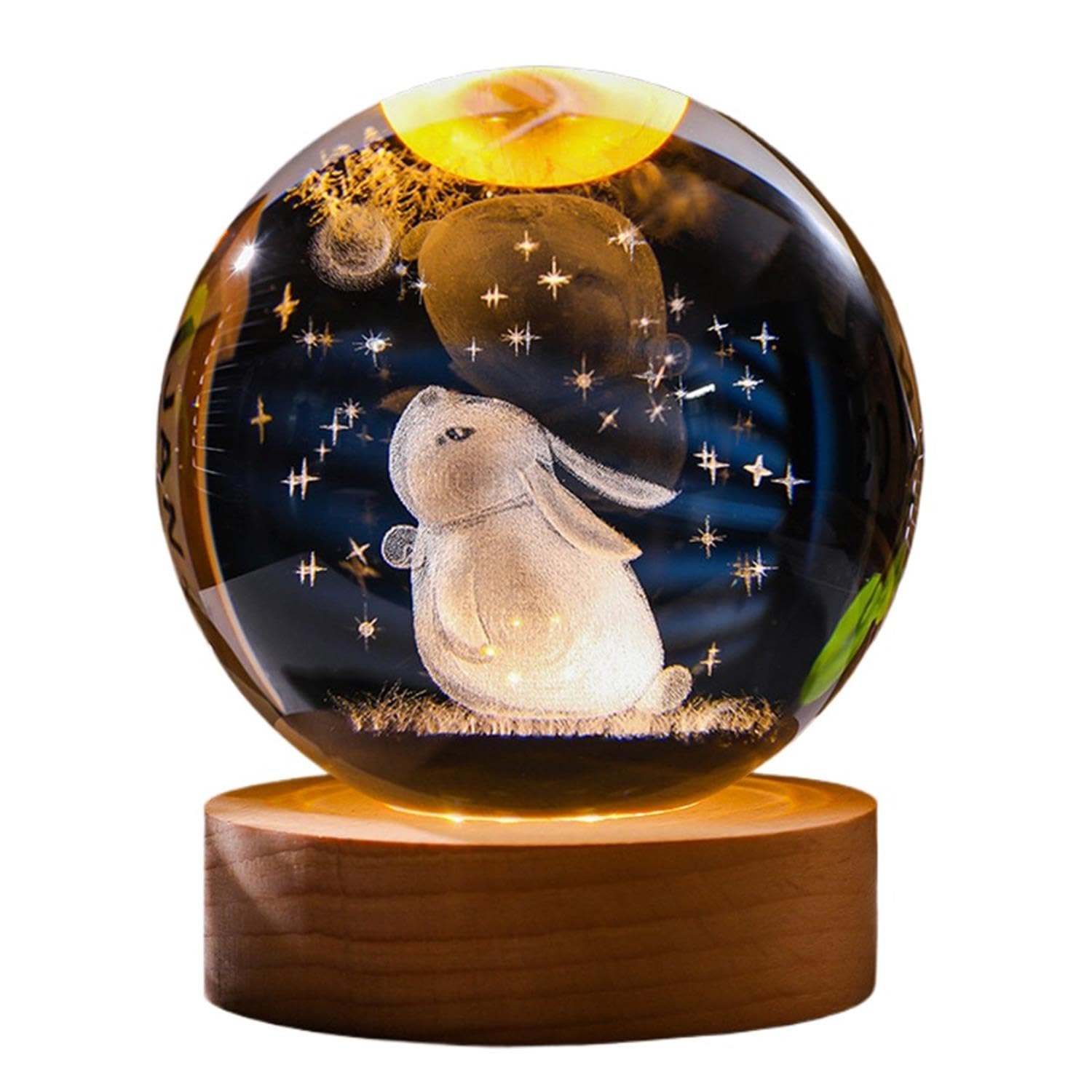 TYCMUNNU Crystal Ball Figurines Glass Sphere Desktop Sculpture Decor