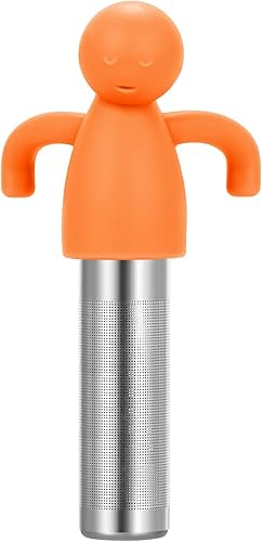 Miniatura 10 de Leden Infusor de té lindo colador de té para té suelto, malla fina de acero inoxidable, empapador y difusor con tapa de silicona para taza de té y