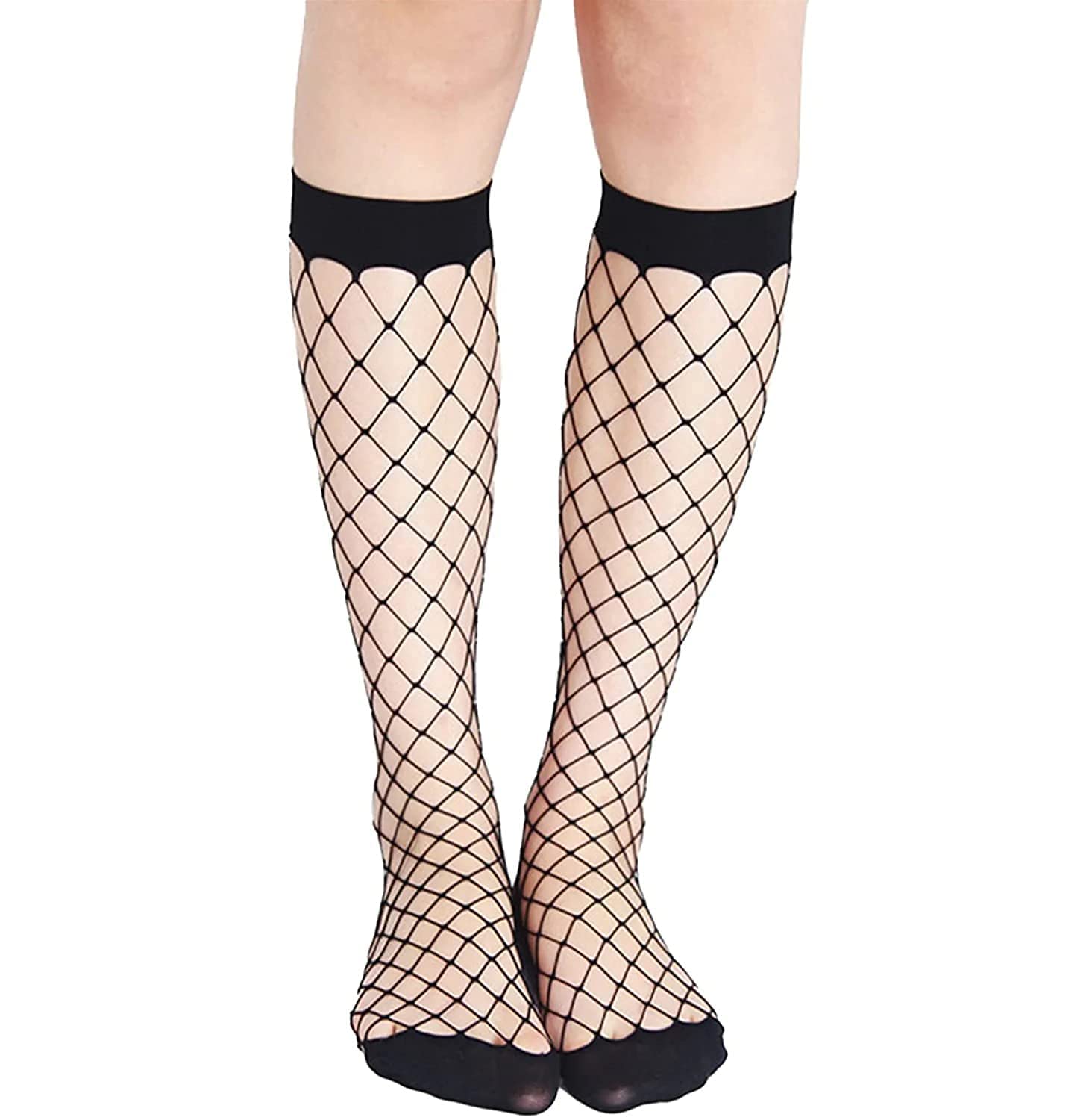 Mid Calf Fishnet Mesh Women Socks For Girls And Women Stocking-image-8