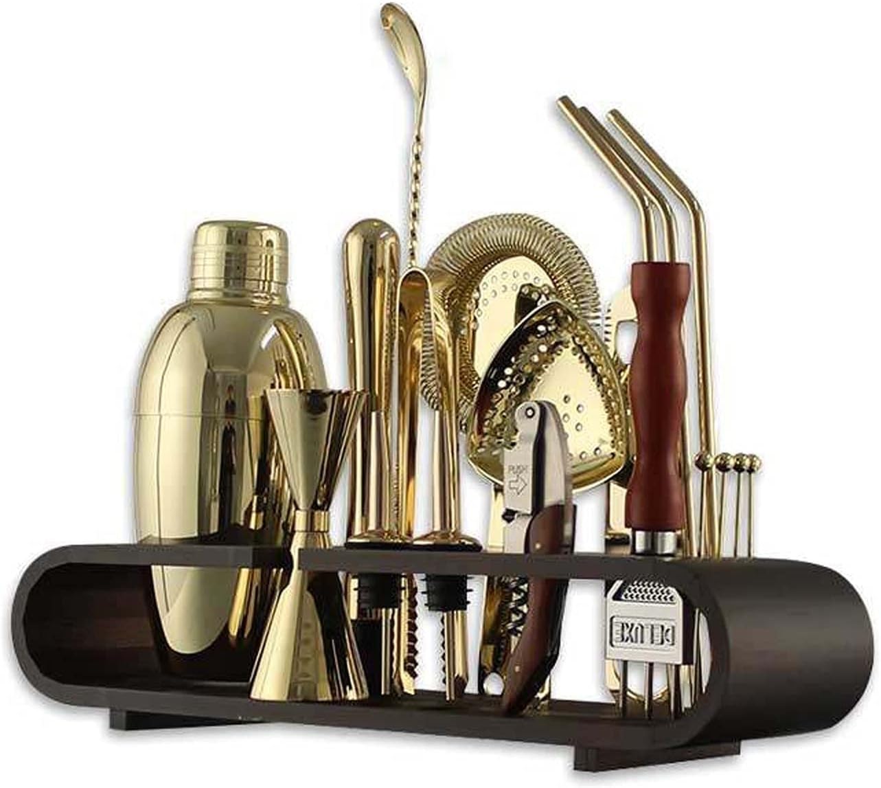 Kit Barman Shaker for Cocktail: Set di Attrezzi da Bar da 20 Pezzi con Kit Barman Elegante e Perfetto for la casa e Set Shaker for Cocktail Martini Shaker for Barman(D)