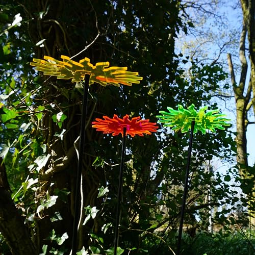 Smiling Sun SunCatcher Garden Decor, Set of 3 Large Decorative Garden Stakes, 75cm/29.5 inch high Outdoor Yard Accessory - Image 3