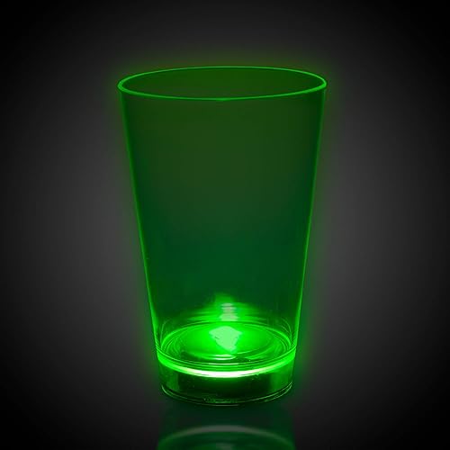 Miniatura 2 de Vaso de plástico con luz LED verde neón de 12 onzas, recuerdo de fiesta del día de San Patricio