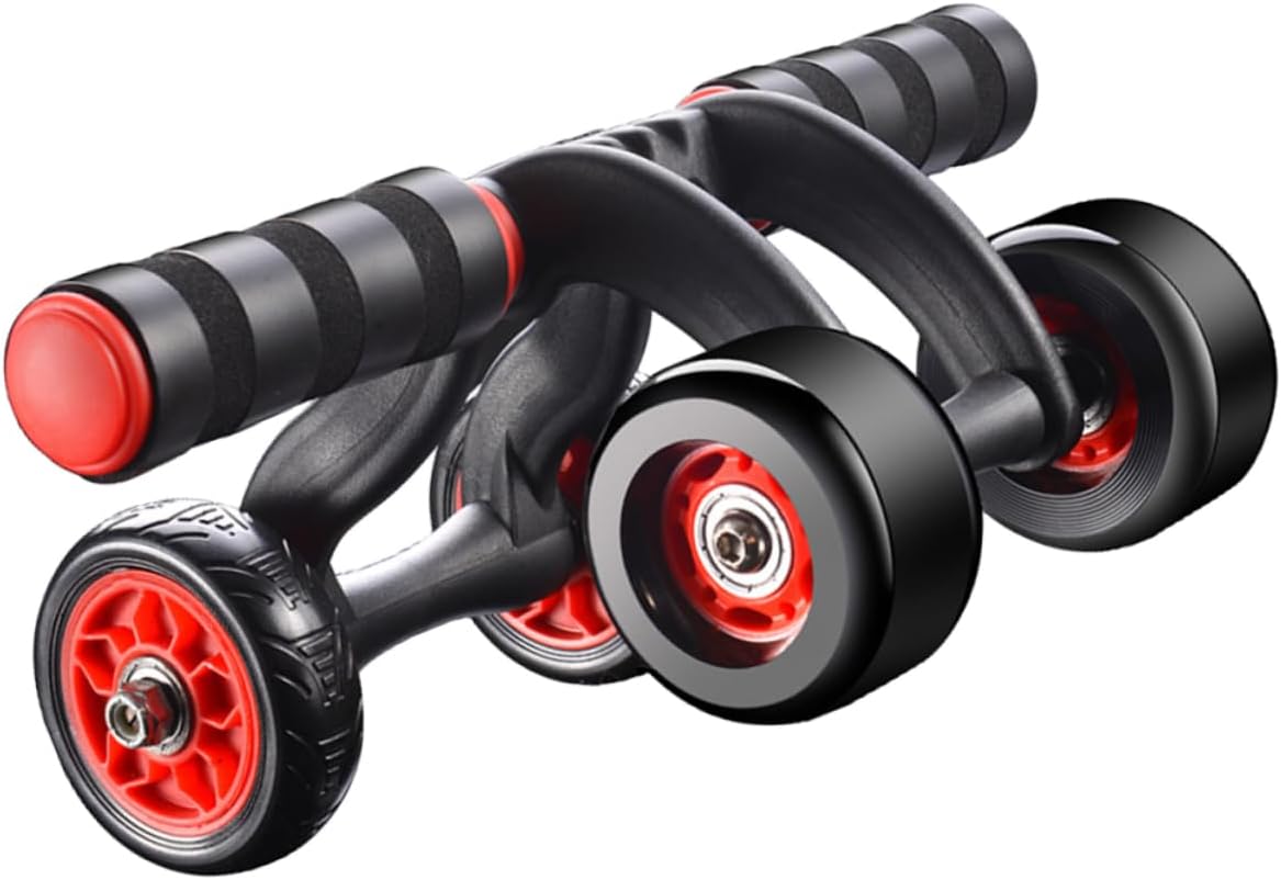 Fitness Wheel Device Automatic Spring Back Ab Roller Wheel for Home Use Non-slip Handles Lose Weight Equipment