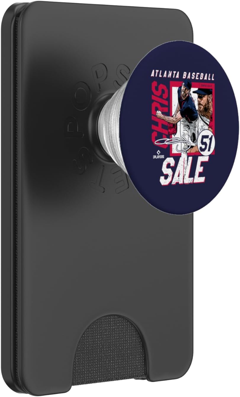 Chris Sale | Atlanta MLB Baseball Players | MLBCSA203M PopSockets PopWallet for MagSafe