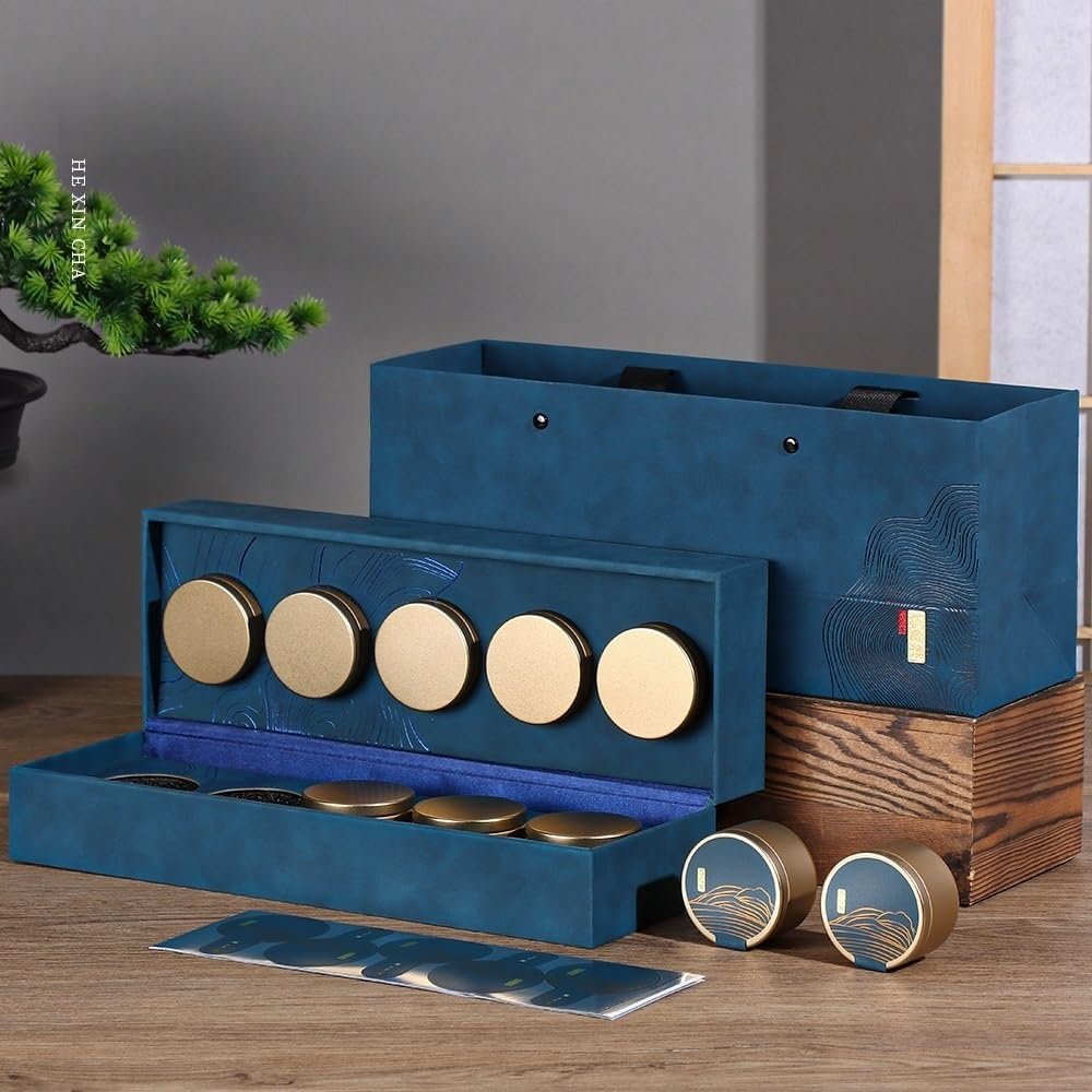 Botes Cocina Almacenaje Recipiente Creativo for almacenar té Suelto, Lata de Hierro Redonda pequeña Color sólido, vacía, Juego, Caja Regalo Diez latas(B)