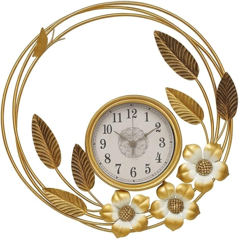 Wall Clock,Modern Round Clock for Living Room Kitchen Bedroom,Antique Modern Design, Decorative for Kitchen,Living Room or Bedroom,Battery Operated (MO-09)