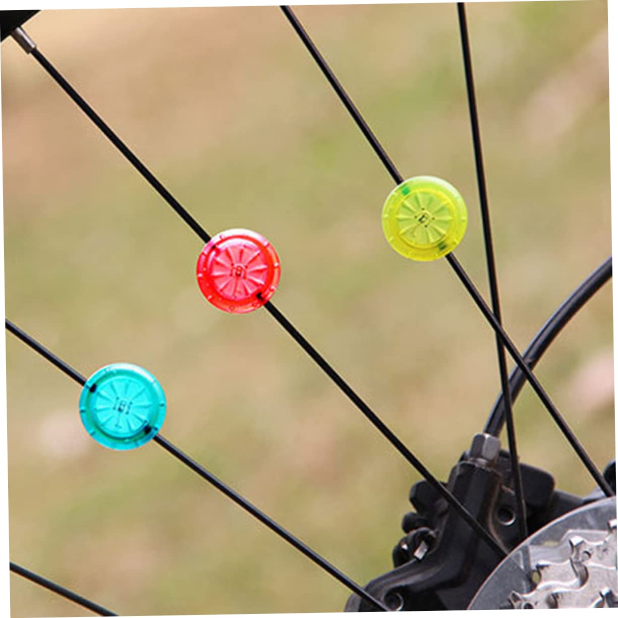 KOMBIUDA Led Bike Lights 9 Pack Bike Wheel Lights Rechargeable Waterproof Decorations Night Riding Safety